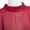 Brief Stand Collar Sleeveless Asymmetrical Chiffon Split Tank Top for Women