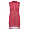 Brief Stand Collar Sleeveless Asymmetrical Chiffon Split Tank Top for Women
