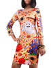 Halloween Printed Skinny Dress