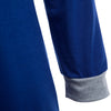 Trendy Round Collar Three Quarter Sleeve Color Block Spliced Women Blouse