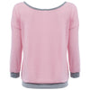 Trendy Round Collar Three Quarter Sleeve Color Block Spliced Women Blouse
