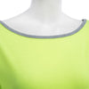 Trendy Round Collar Three Quarter Sleeve Color Block Spliced Women Blouse