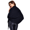 Batwing Sleeves Loose-Fitting Fringed Cape Shawl