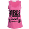 Casual Round Neck Sleeveless Letter Print Loose Vest for Women
