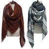 Oversize Grid Design Double Faced Ladies Warm Scarf
