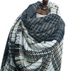Oversize Grid Design Double Faced Ladies Warm Scarf