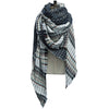 Oversize Grid Design Double Faced Ladies Warm Scarf