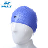 WHALE Unisex Adult Hair Ear Care Hat for Water Sport Waterproof Silicone Swimming Cap