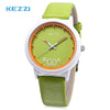 KEZZI K - 1515 Kids Quartz Watch Leather Band Cute Pattern Dial Imported Movt Wristwatch