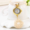 JUBAOLI 1111 Female Quartz Shiny Stainless Steel Mesh Band Flower Pendant