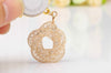 JUBAOLI 1111 Female Quartz Shiny Stainless Steel Mesh Band Flower Pendant