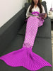Rhombus Plaid Knitted Sleeping Bag Mermaid Tail Blanket