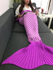 Rhombus Plaid Knitted Sleeping Bag Mermaid Tail Blanket