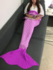 Rhombus Plaid Knitted Sleeping Bag Mermaid Tail Blanket