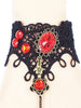 Spider Lace Bracelet with Ring