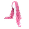 Women Anime Long Pink Curly Wigs with Ponytail Cosplay Party