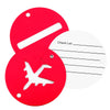 SHINETRIP 2pcs Aluminum Alloy Travel Plane Shape Suitcase Name Address Label Tag