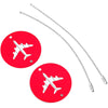 SHINETRIP 2pcs Aluminum Alloy Travel Plane Shape Suitcase Name Address Label Tag