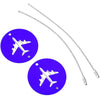 SHINETRIP 2pcs Aluminum Alloy Travel Plane Shape Suitcase Name Address Label Tag