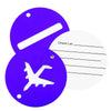 SHINETRIP 2pcs Aluminum Alloy Travel Plane Shape Suitcase Name Address Label Tag