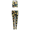 Trendy 2pcs Round Neck Sleeveless Print Crop Top Sheathy pants for Ladies