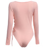 Sexy Long Sleeve Pure Color Sheath Beside Bandage Design Women Romper