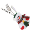 12pcs Christmas Snowman Cutlery Holder Holiday Dinner Table Decoration