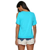 Chic Scoop Collar Cold Shoulder Printed T-Shirt for Women