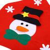 Santa Claus Snowman Christmas Hat Chair Cover