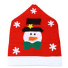 Santa Claus Snowman Christmas Hat Chair Cover