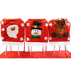 Santa Claus Snowman Christmas Hat Chair Cover