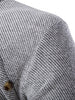Long Sleeve Button Design Turtleneck Sweater