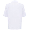 Retro Turn-down Collar Half Sleeve Embroidery Button Type Blouse for Ladies