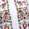 Retro Turn-down Collar Half Sleeve Embroidery Button Type Blouse for Ladies