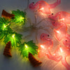 2M 10 LEDs Flamingo Coconut Tree String Fairy Light Battery Powered Lamp