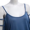 Stylish Spaghetti Strap Batwing Sleeve Bandage Design Pure Color Blouse for Ladies