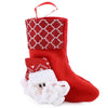 20pcs Christmas Stocking Decoration Hanging Gift Bag Ornaments