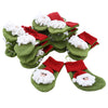 20pcs Christmas Stocking Decoration Hanging Gift Bag Ornaments