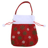 Christmas Santa Claus / Snowman Gift Drawstring Bag Hanging Decoration