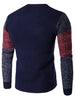 Crew Neck Color Block Space Dyed Sweater