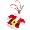 6 Pairs Christmas Santa Decoration Suit Pants Cutlery Fork Spoon Holder Bags