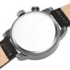 Oulm 3558 LED Scanning Leather Band Men Double Movt Watch