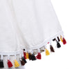 Sweet Round Collar Long Sleeve Colorful Tassels Hem Loose Blouse for Ladies