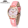 MARGUES M - 3043 Female Quartz Watch Artificial Diamond Ring Decoration Dial 3ATM Wristwatch