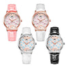 MARGUES M - 3043 Female Quartz Watch Artificial Diamond Ring Decoration Dial 3ATM Wristwatch