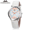 MARGUES M - 3043 Female Quartz Watch Artificial Diamond Ring Decoration Dial 3ATM Wristwatch