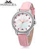MARGUES M - 3037 Women Quartz Watch Rhinestone Bezel Sky Wheel Pattern Dial 3ATM Wristwatch