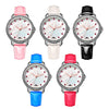 MARGUES M - 3037 Women Quartz Watch Rhinestone Bezel Sky Wheel Pattern Dial 3ATM Wristwatch