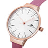 MARGUES M - 3051 Female Quartz Watch Stereo Mirror Slender Genuine Leather Band 3ATM Wristwatch
