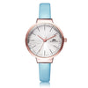 MARGUES M - 3051 Female Quartz Watch Stereo Mirror Slender Genuine Leather Band 3ATM Wristwatch